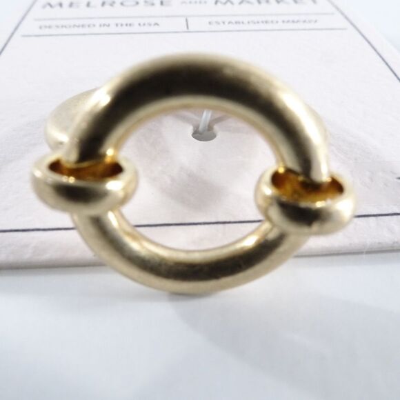Nordstrom Melrose and market Open end Ring Sz 8 NWT 45 Antique GOLD - Picture 5 of 6